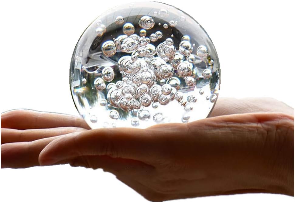 Crystal Glass Marbles Water Fountain Feng Shui Decorative Balls 60mm