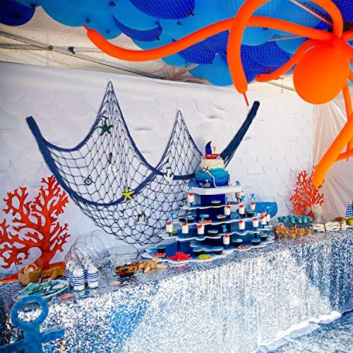 Jetec Decorative Fishnet Wall Hanging Nautical Set