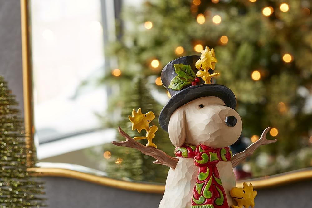 Enesco Peanuts Snoopy Snowman Figurine - 571 Inch Collectible Decor