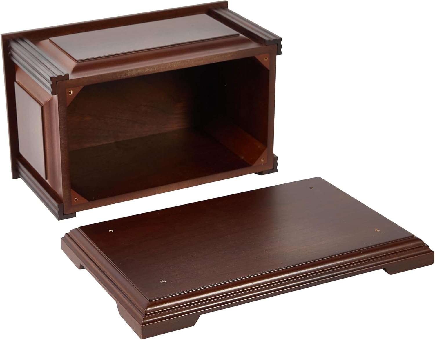 Handcrafted Wooden Cremation Urn Box for Human Ashes 225lbs Capacity