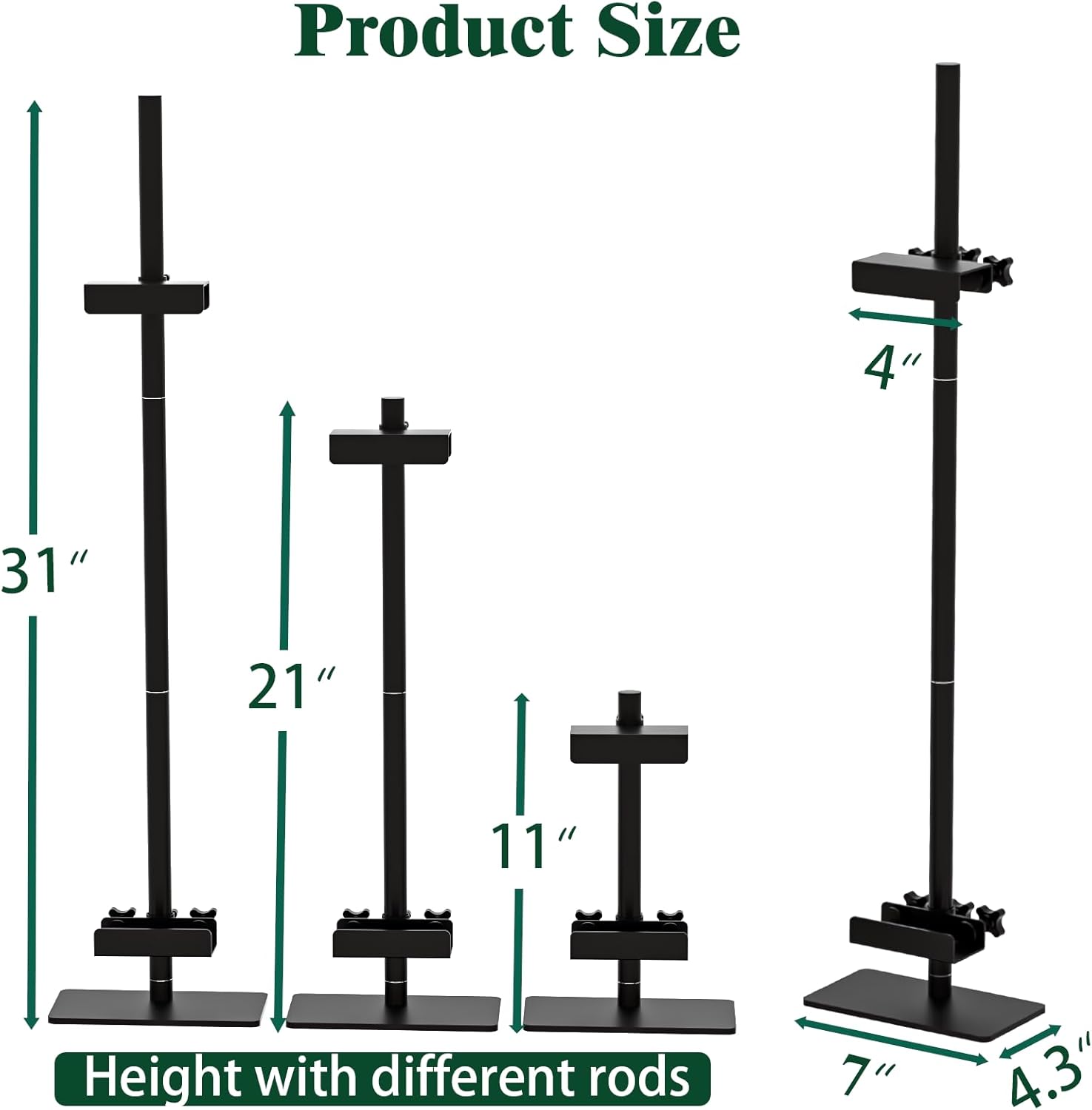 30 H Adjustable Black Metal Easel Stand