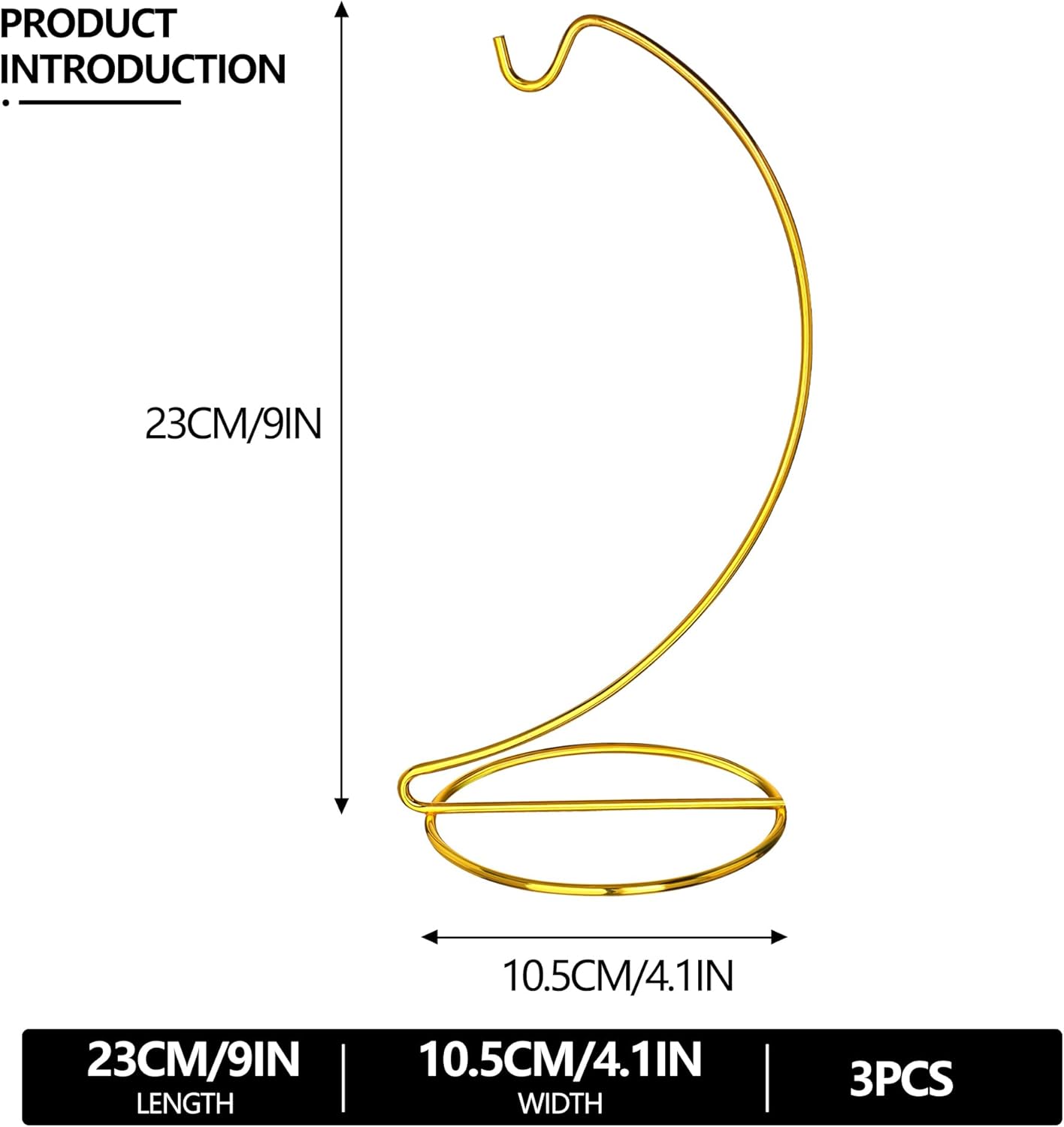 ZEERSHEE 3 Pcs Gold Hanging Display Stand for Decorations
