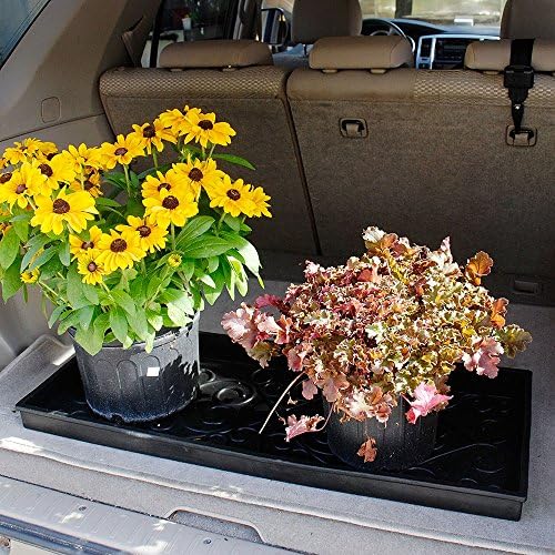Achla Designs Scrollwork Rubber Boot Tray Medium Black
