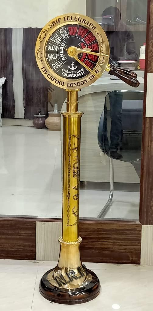 Ship Telegraph Speed Controller Brass Handmade Maritime Telescope Collectible Decor
