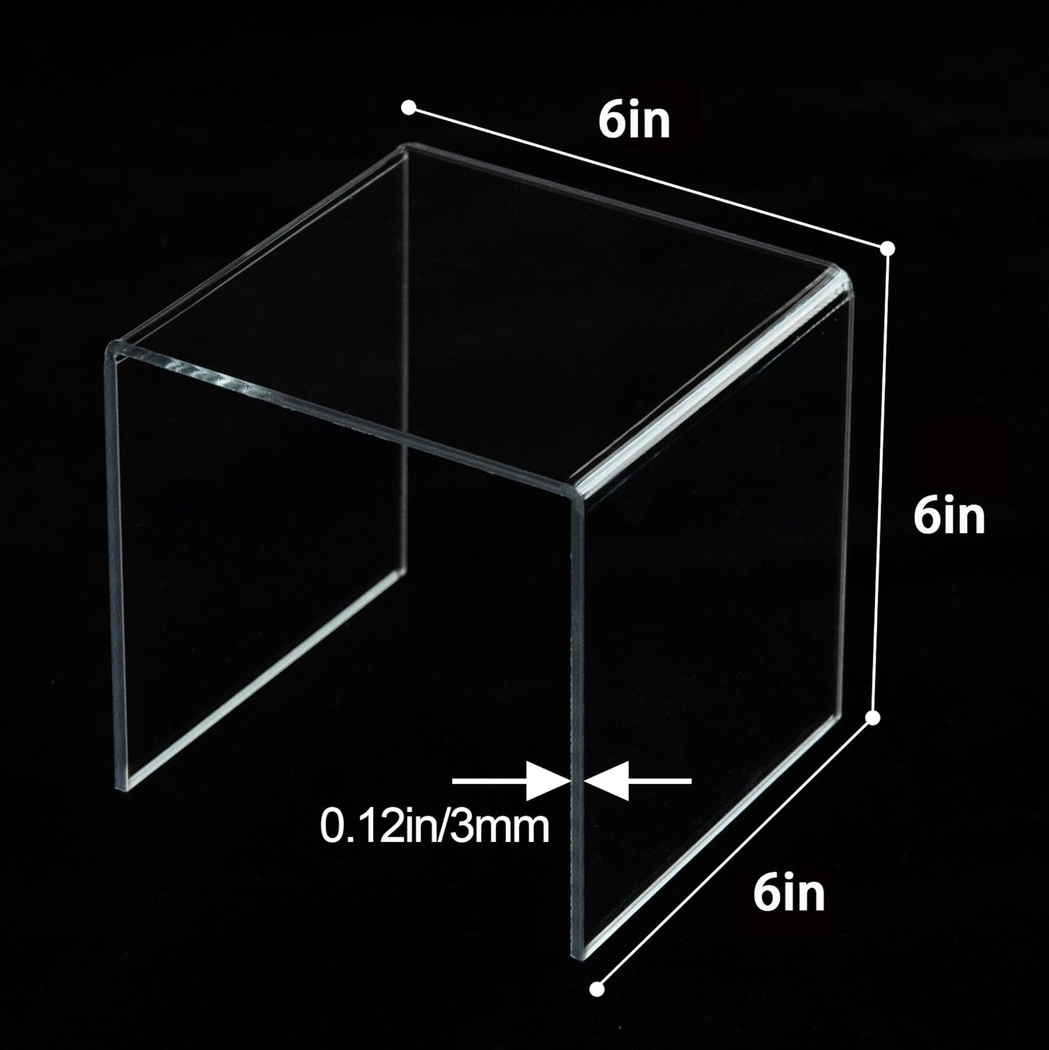 ihomecooker 8 Pack Clear Acrylic Riser Stand for Cupcakes and Crafts
