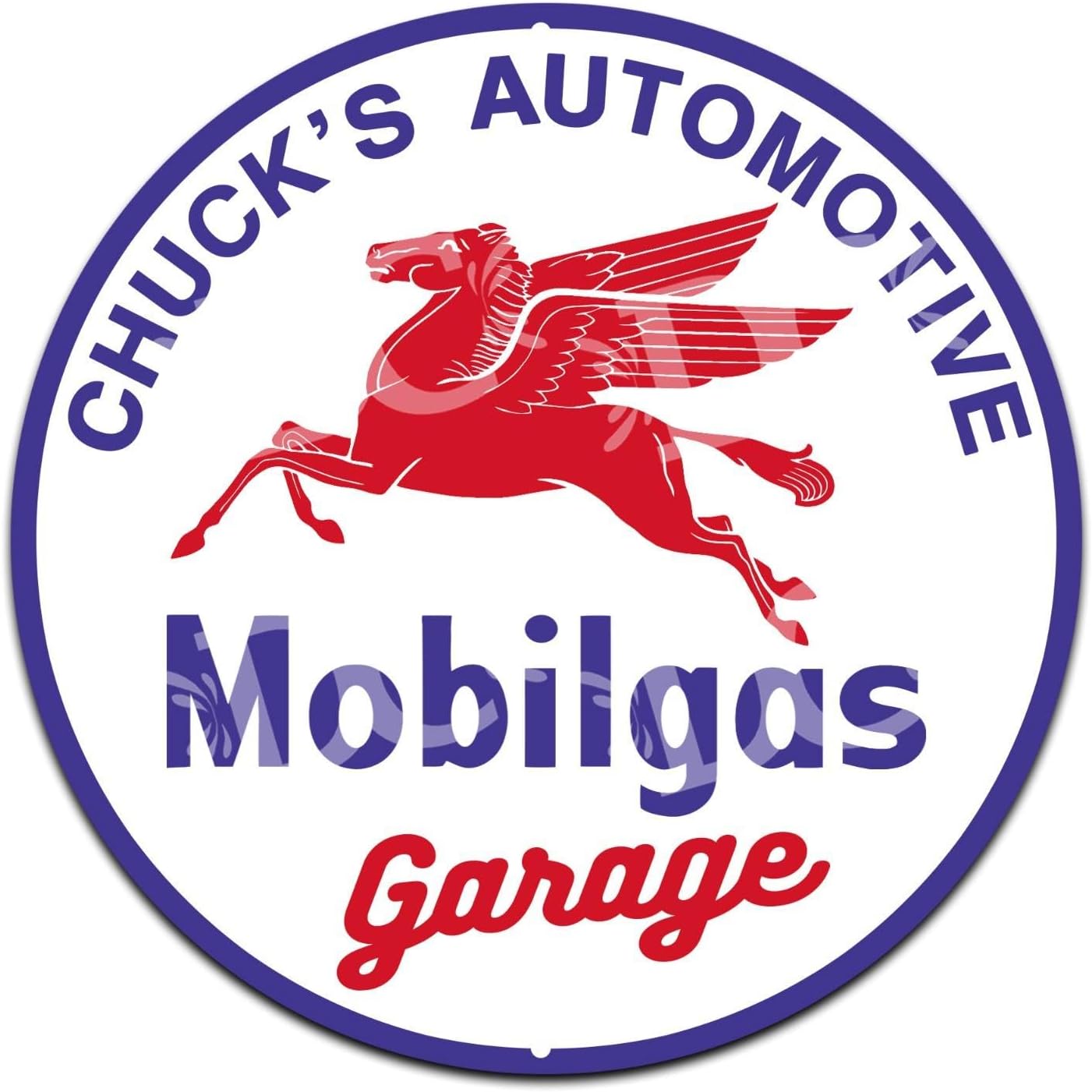 Decorative Concepts Mobile Gas Station Personalized Metal Wall Sign