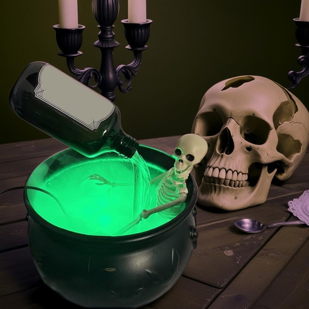 Halloween Decor Cauldron with Floating Potions and Diffuser