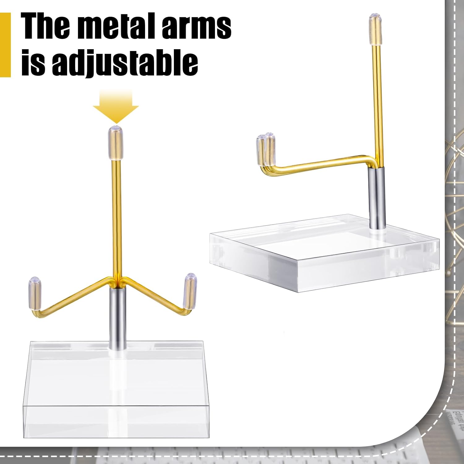Kigley 4 Pcs Adjustable Metal Arm Display Stand Easel