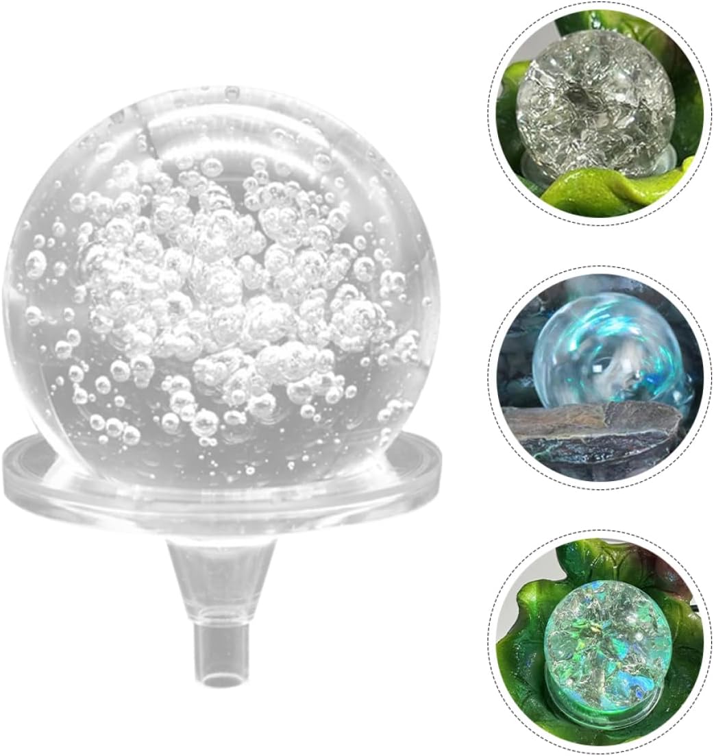 Healifty Crystal Ball Fountain Decoration with Stand