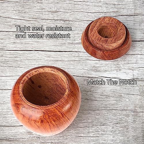 VACONICO 2 Pack Mini Wooden Ash Urns with Velvet Pouches
