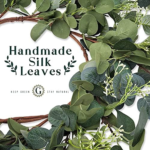 Handmade Eucalyptus Wreath for Front Door 22 Inch