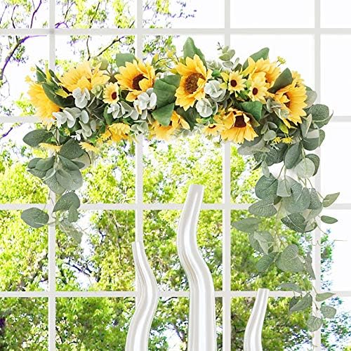 Firlar Artificial Sunflower Swag 18 Inch Decor