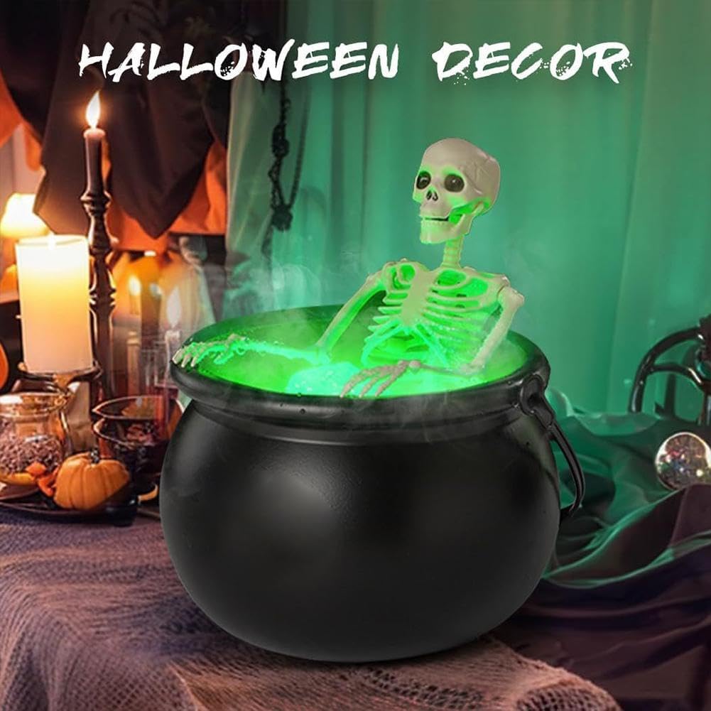 Halloween Decor Cauldron with Floating Potions and Diffuser