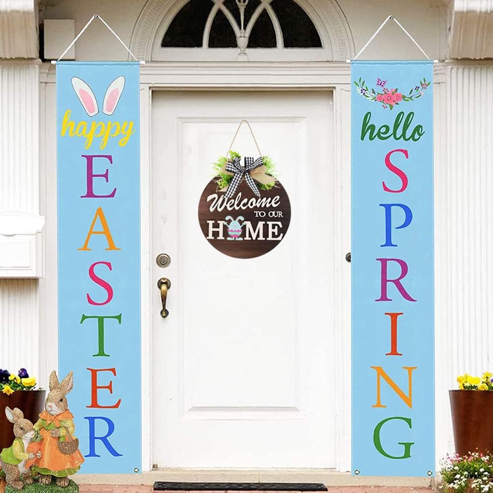 Seasonal Welcome Sign with 4 Wreaths and 14 Icons