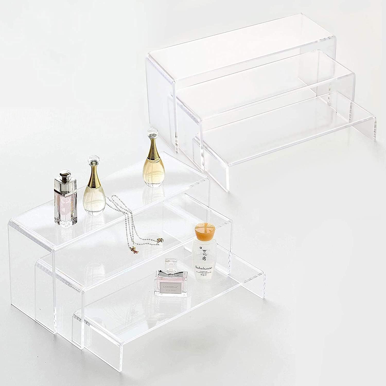 ANDGOO Clear Acrylic Display Risers 6 Pcs Set