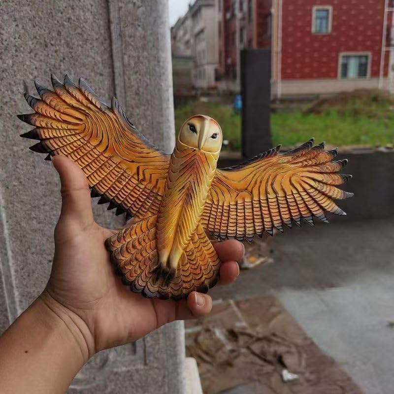 Rekeell Handcrafted Owl Resin Wall Sculpture