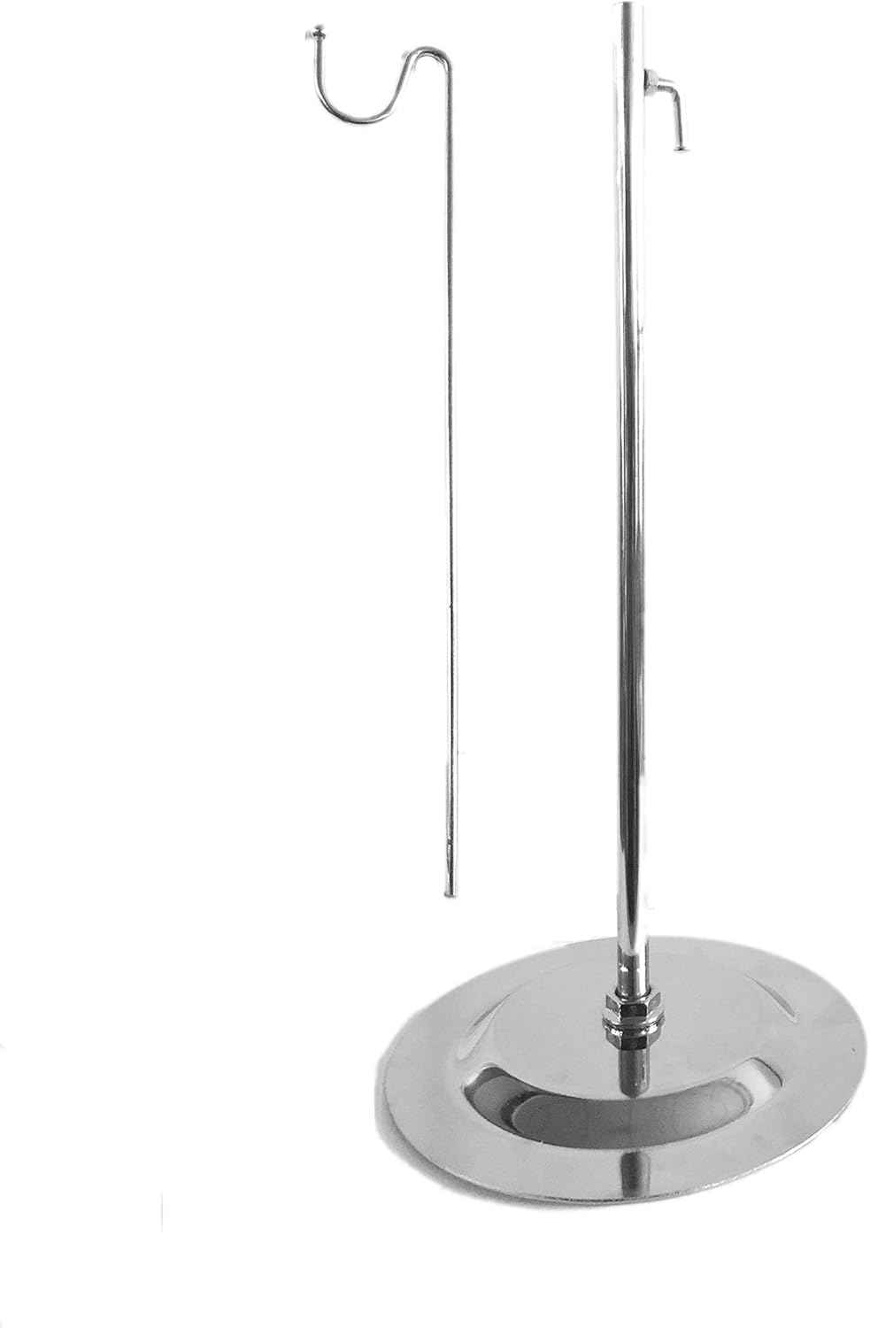 Adjustable Chrome Hook Display Stand for Handbags and Accessories