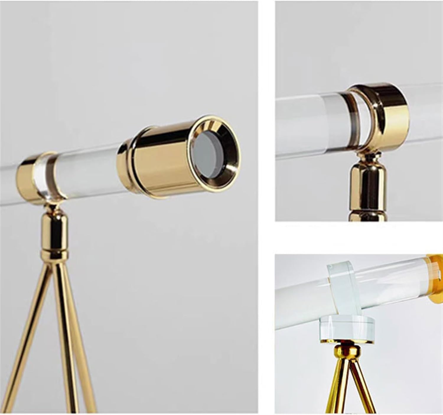 Luxury Crystal Telescope Desktop Decor Ornament