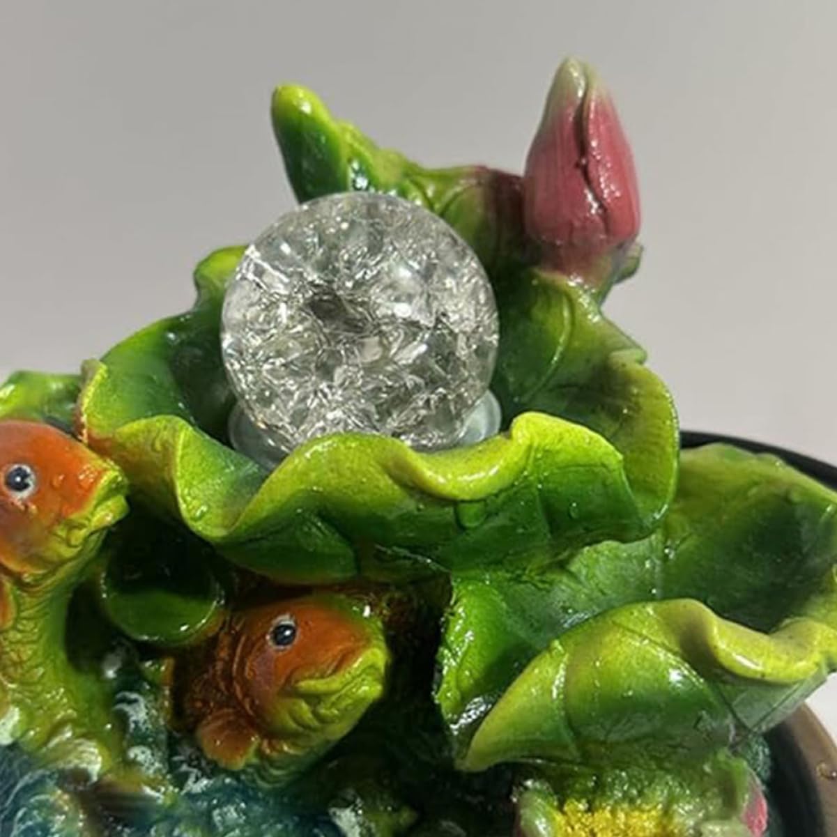 Healifty Crystal Ball Fountain Decoration with Stand