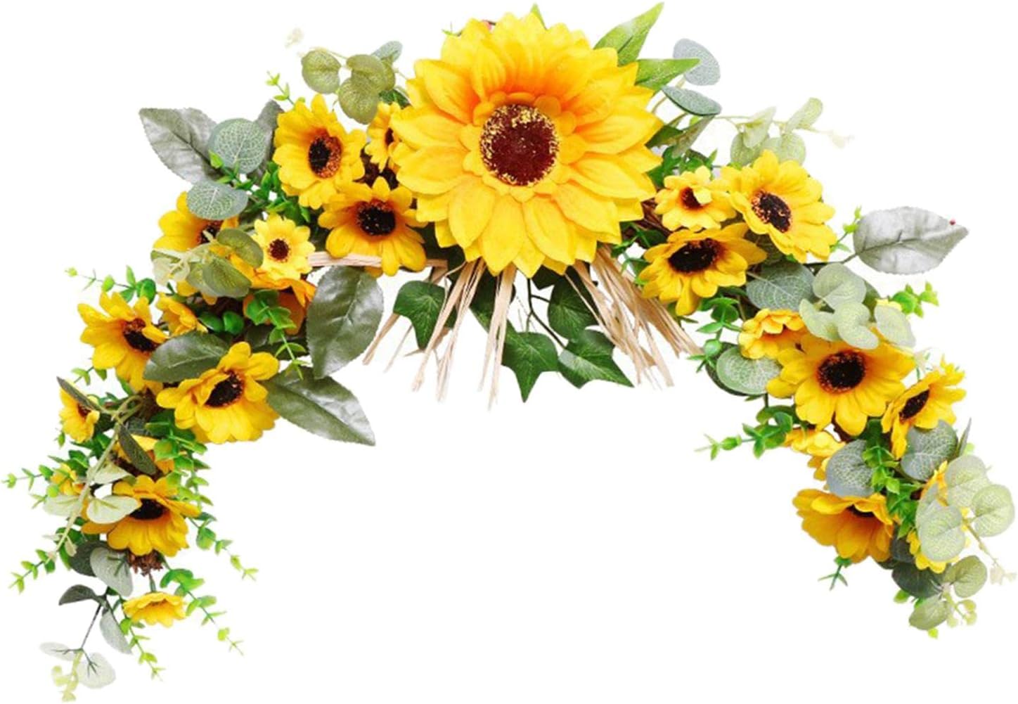 Generic Artificial Swag 23 Inch Wreath Garland for Front Door