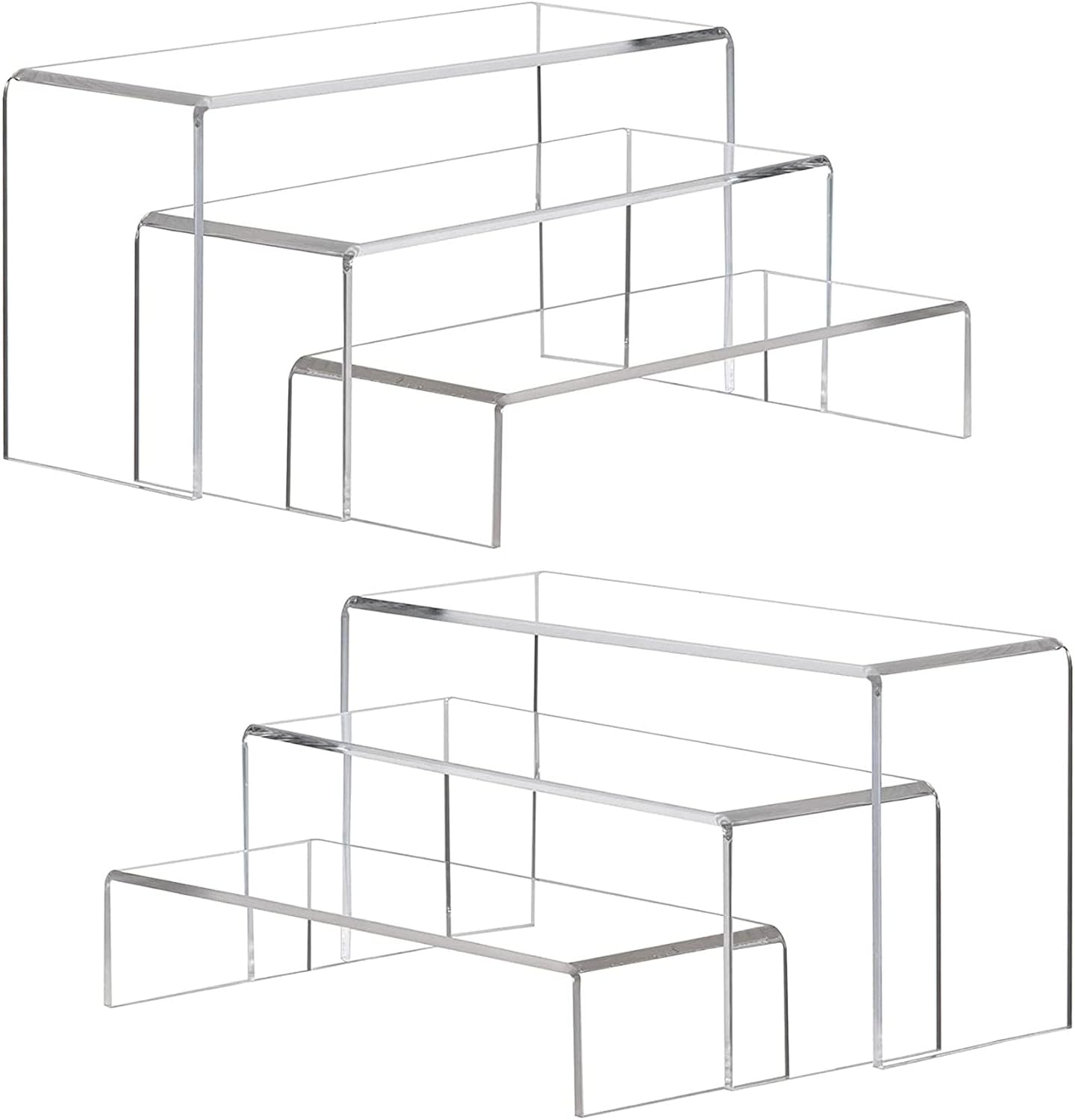 ANDGOO Clear Acrylic Display Risers 6 Pcs Set