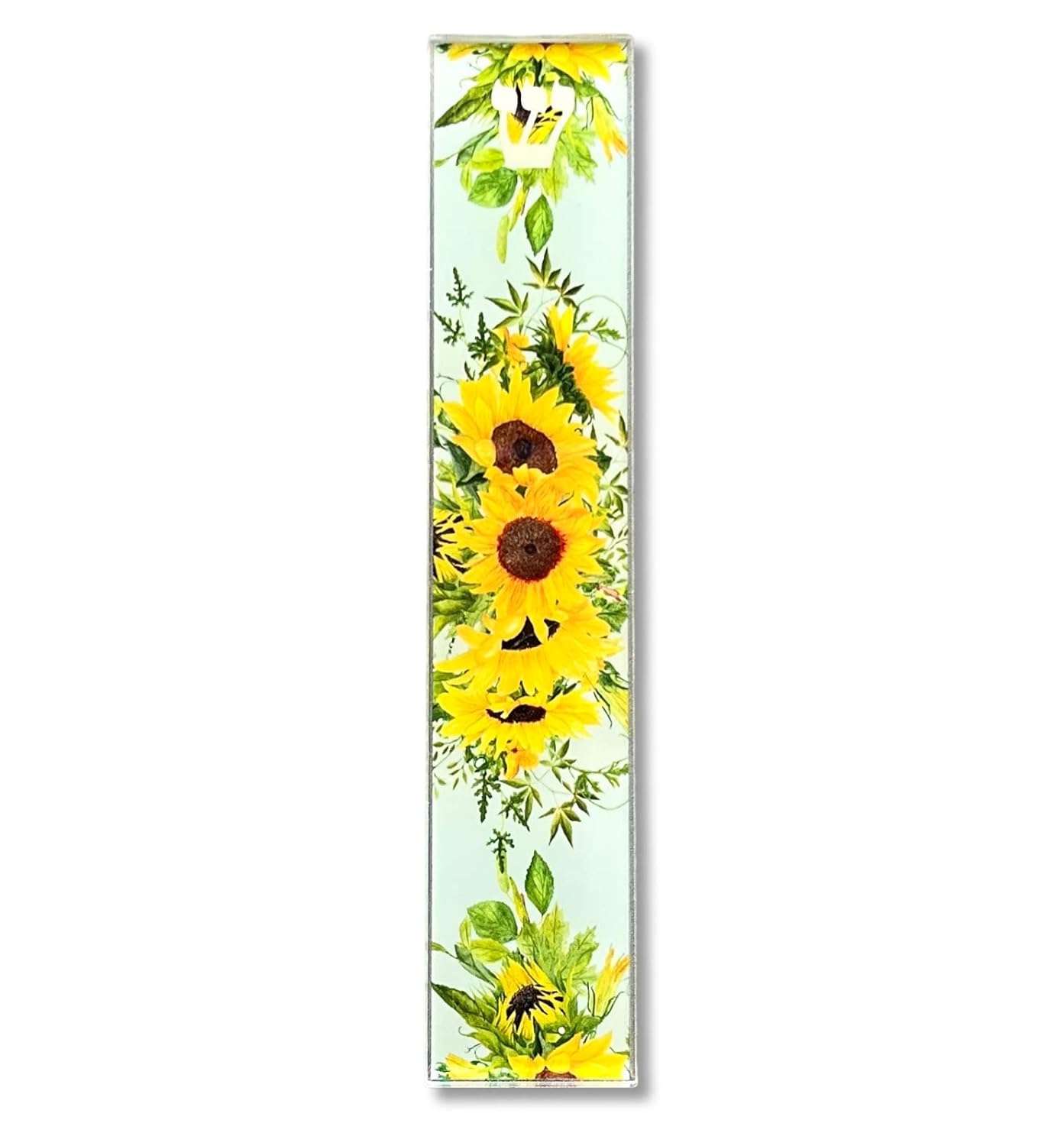 Lea Joelle Mezuzah Scroll Case with Sunflowers