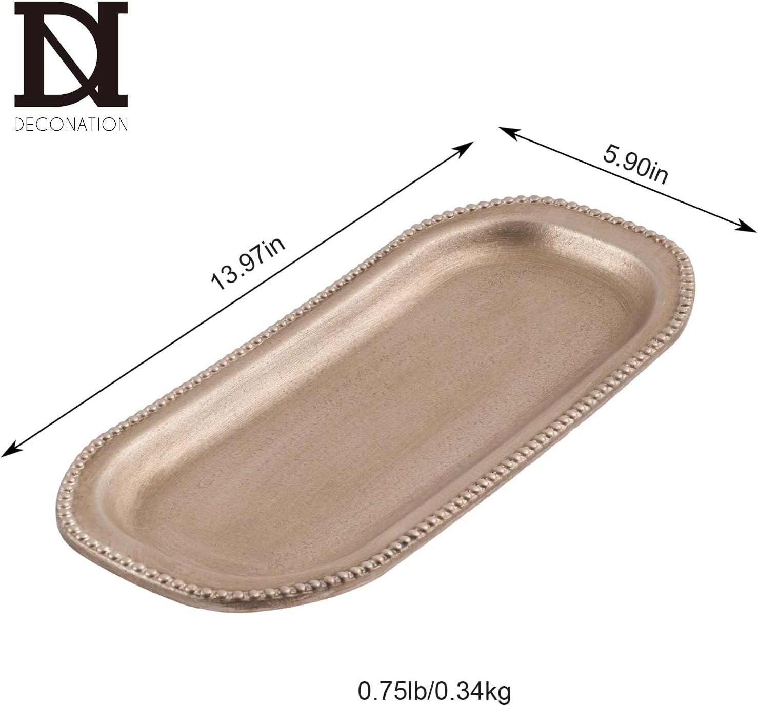 Wooden Decorative Tray Oval Boho Coffee Table Decor