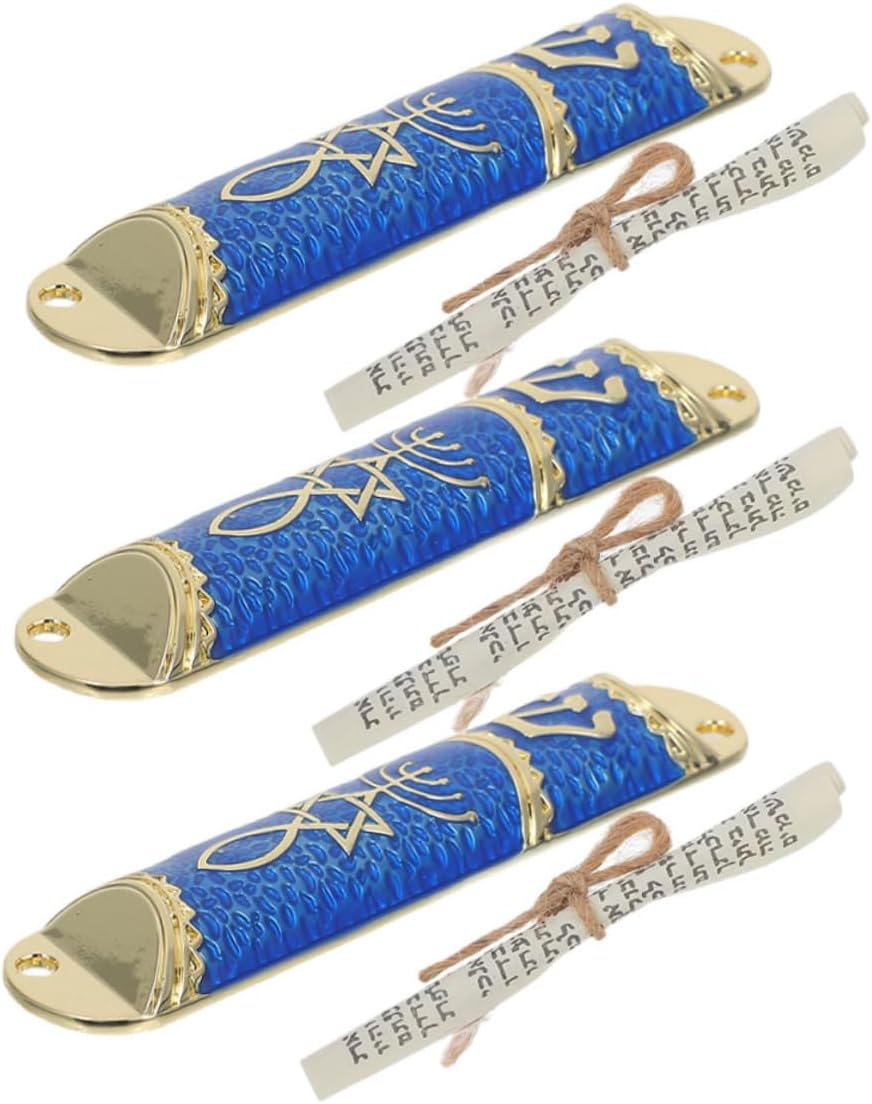 Wakauto 3 Sets Jewish Mezuzah Case Decor