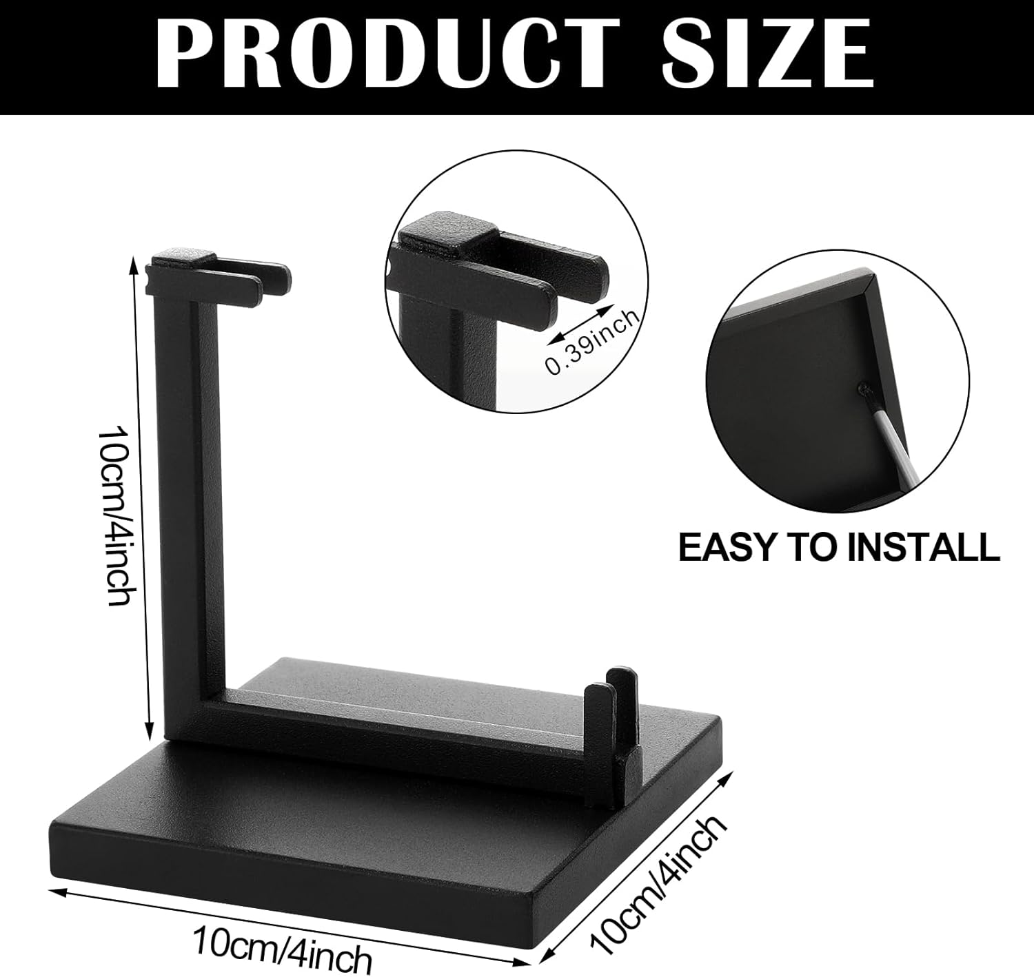 Zonon 2 Pcs Metal Glass Display Stands for Art and Collectibles