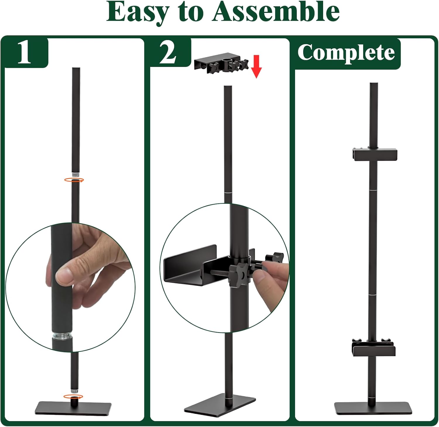 30 H Adjustable Black Metal Easel Stand