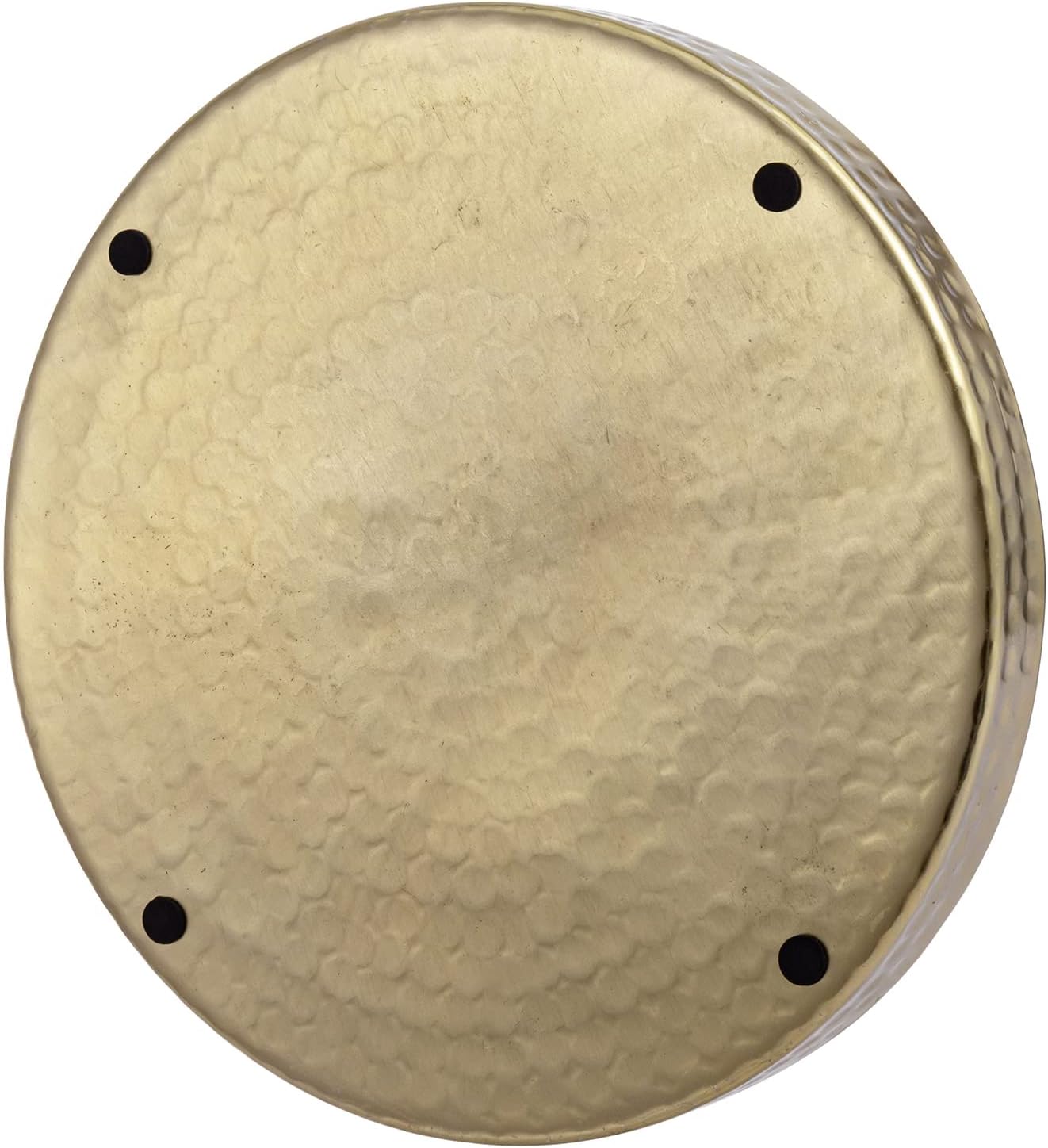 MyGift 11 Inch Hammered Brass Decorative Tray