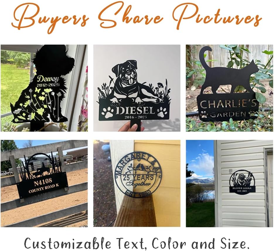 Custom Snowmobile Metal Memorial Stake Name Sign