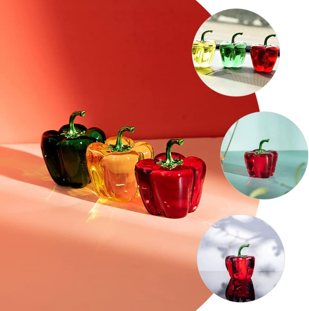 BESPORTBLE Crystal Bell Pepper Decor Figurine