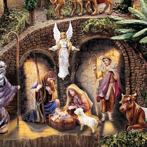 Nativity Sculpture with Light and Music