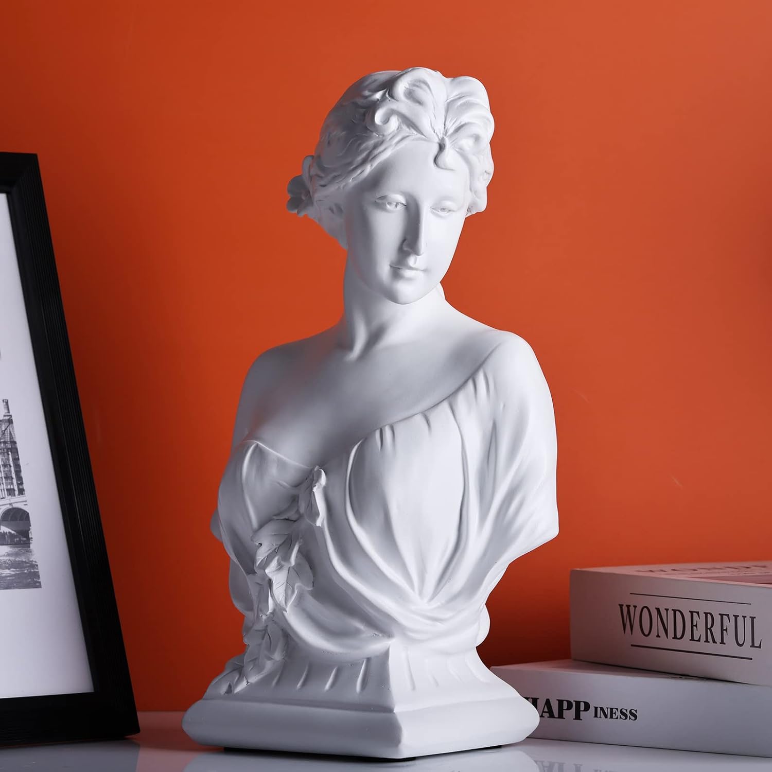 12 Inch Young Venus Bust Statue - Greek Goddess Home Decor