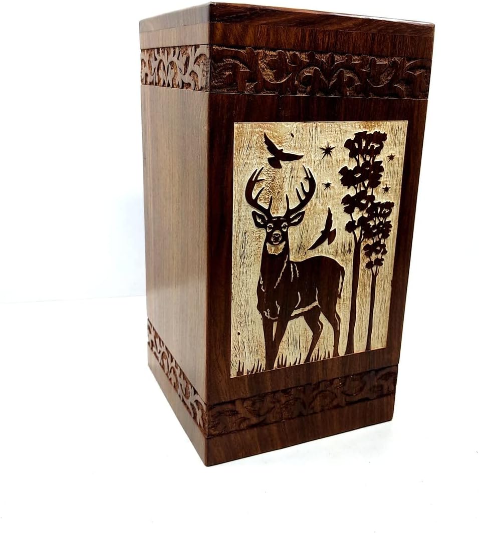 Personalized Wooden Cremation Urn for Ashes