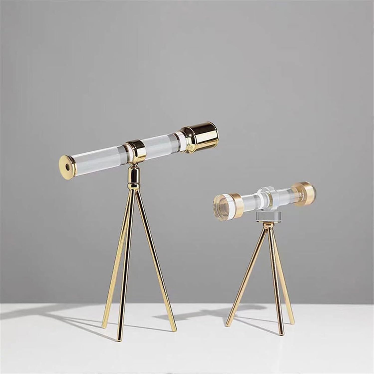 Crystal Telescope Desktop Decor Luxury Statue