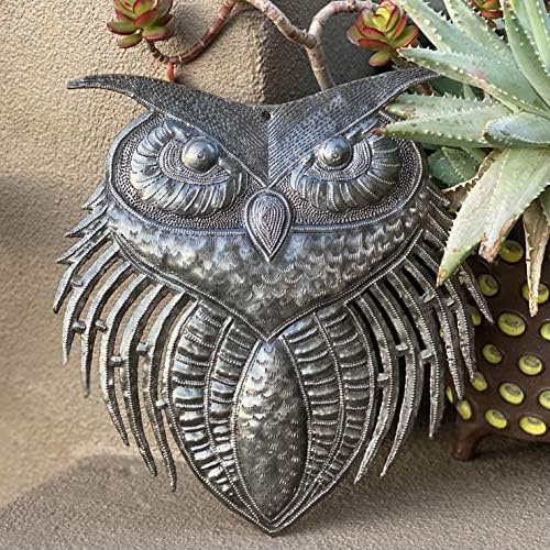 New Owl Metal Wall Art Handmade in Haiti