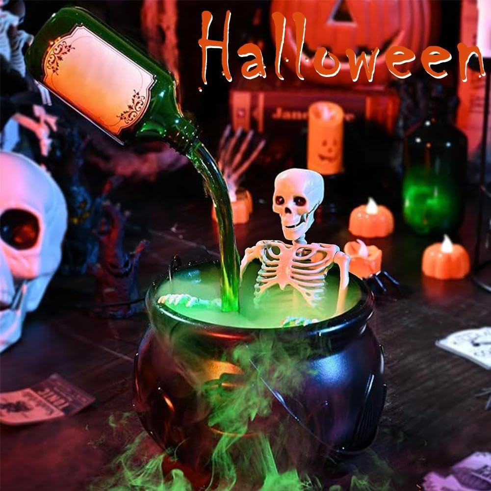 Halloween Decor Cauldron with Floating Potions and Diffuser