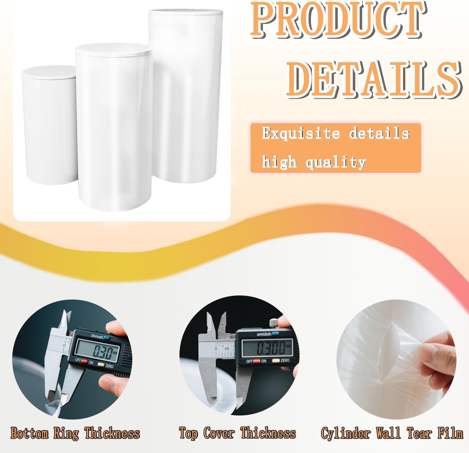 Cylinder Stand for Party Wedding Birthday Decor 3pcs
