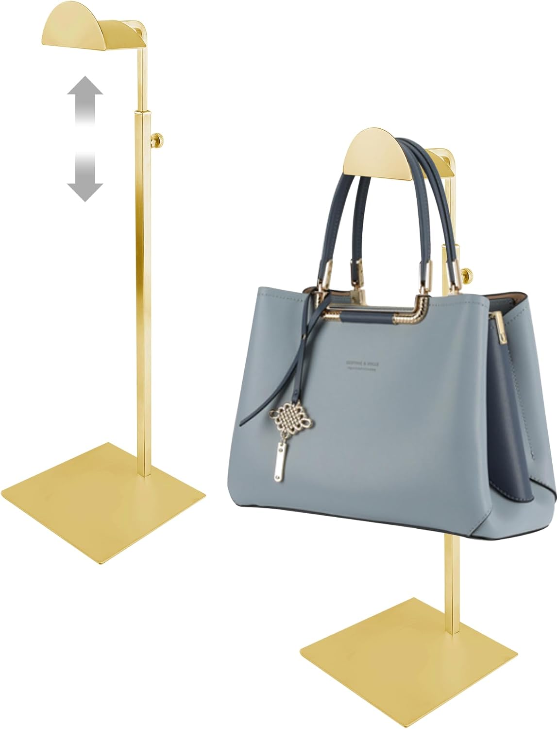 2 Pack Adjustable Gold Handbag Display Stand