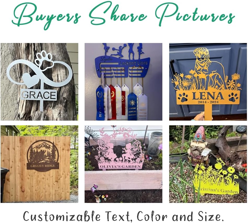 Custom Snowmobile Metal Memorial Stake Name Sign