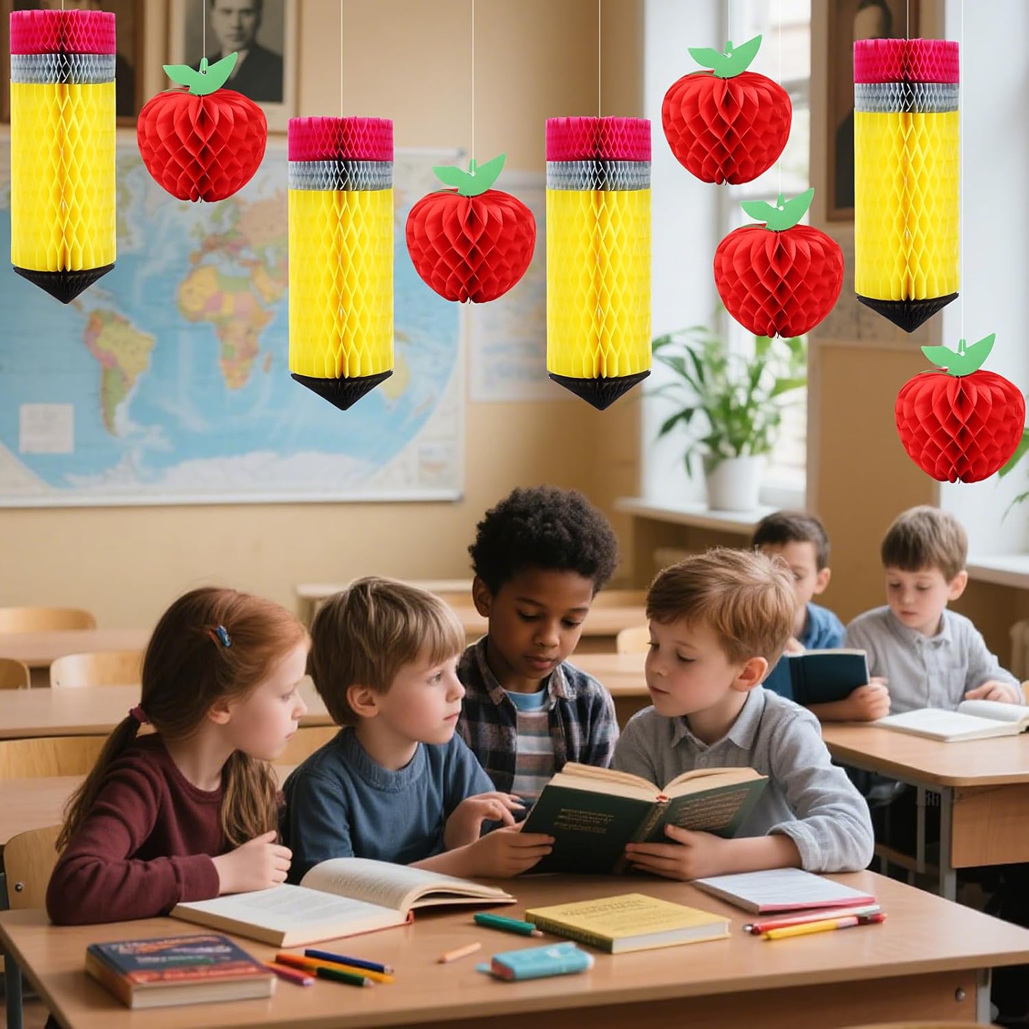 FOIMAS 12pcs Back to School Hanging Decorations