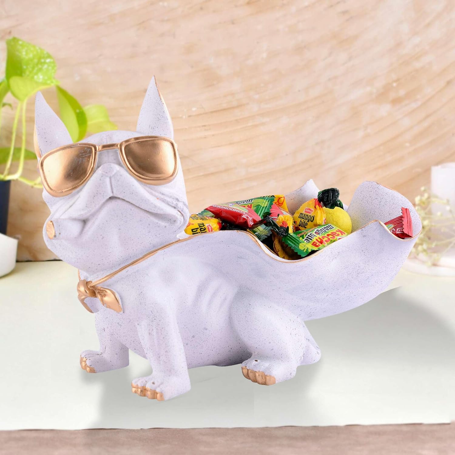 Cute Resin Cool Dog Sculpture for Home Decor