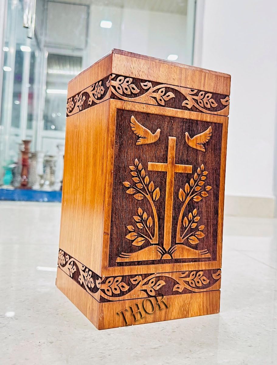 Handcrafted Rosewood Cremation Urn for Human and Pet Ashes
