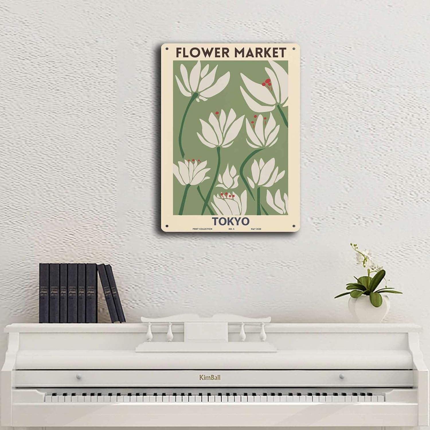 Metal Signs Tokyo Flower Market Tin Sign