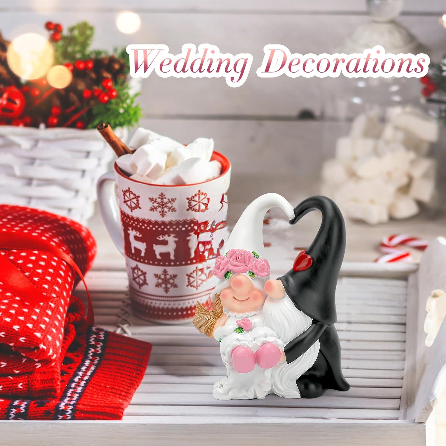 Romantic Wedding Gnomes Couple Decor Gift