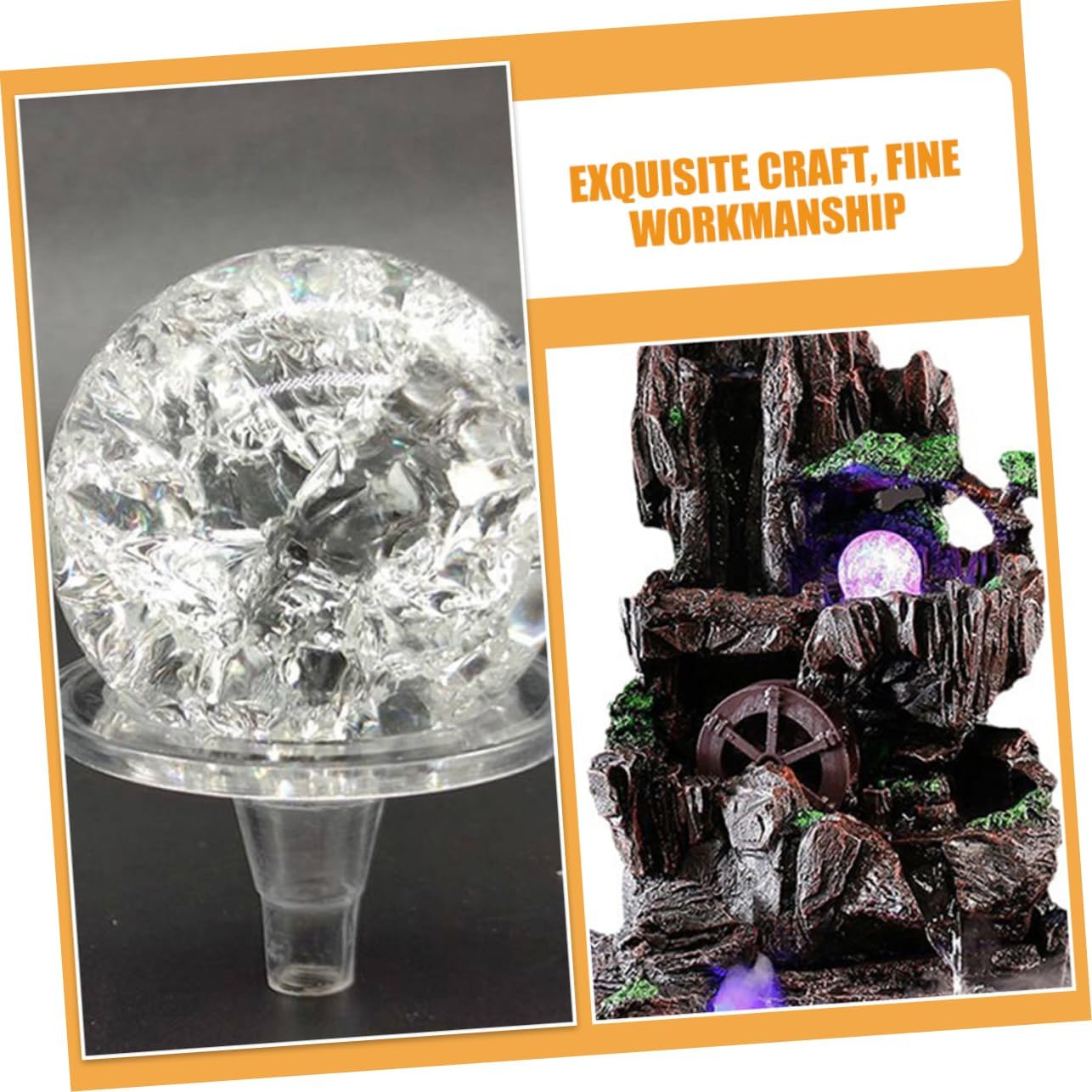 PRETYZOOM Crystal Ball Replacement for Fountain and Home Decor