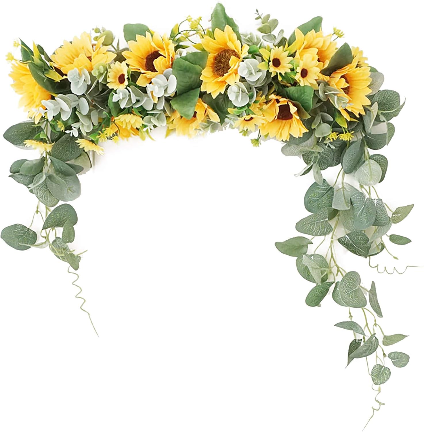 Firlar Artificial Sunflower Swag 18 Inch Decor
