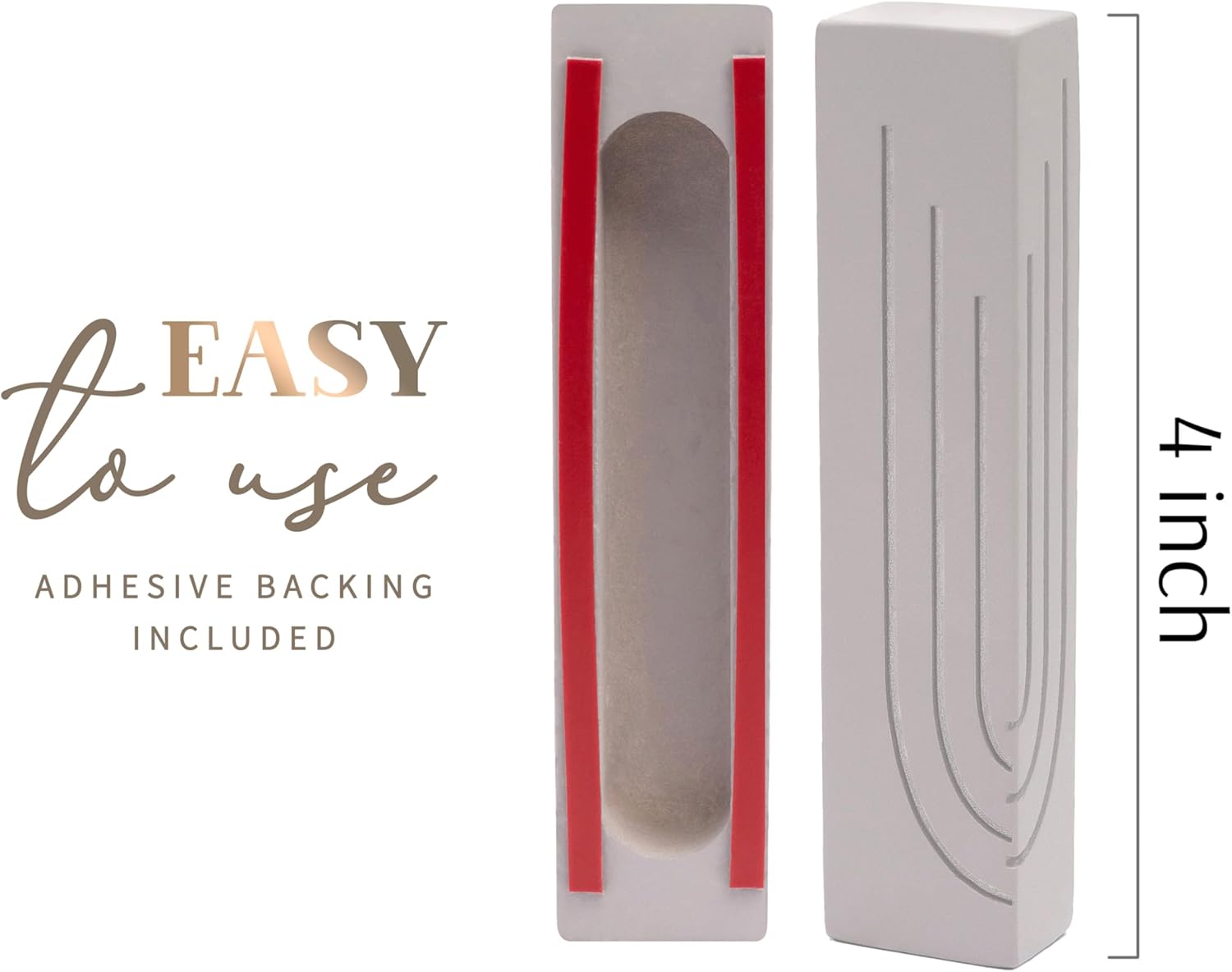 Chic Urban Mezuzah Door Ornament Concrete Base with Gray Shin
